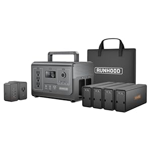 RUNHOOD Solar Generator Rallye 1200 Pro, 1296Wh Portable Power Station Swappable&Replaceable Batteries, 3X1200W(Peak 2400W) Pure Sine Wave AC Qiuck Restore Power for Outdoors Camping/RVs/CPAP/HomeUse