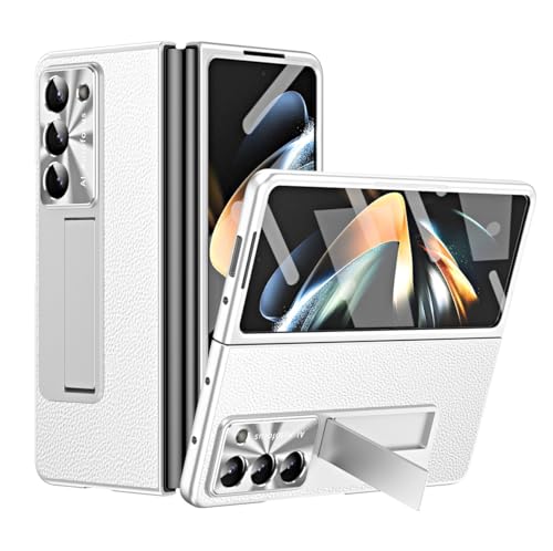 Étui Samsung Z Fold 5 anti-rayures, coque rigide argentée protégeant la charnière