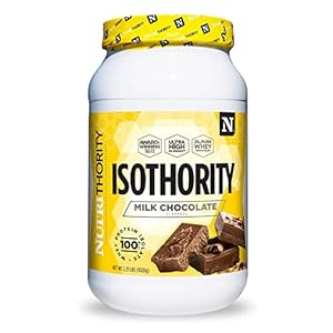 Isothority Whey Protein Isolate, Milk Chocolate, 2 lb – Ultra Absorbable Branched Chain Amino Acids (BCAA) Powder with 25g Protein Per Serving, Low Carb – Build Muscle & Accelerate Recovery