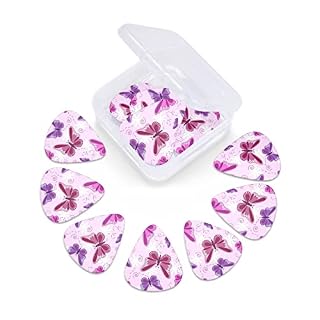 Ensemble de 12 médiators de guitare papillon rose pour guitare acoustique, guitare électrique, contrebasse, ukulélé - Les Beatles, Paul McCartney, John Lennon, RIngo Starr, George Harrison Ensemble de 12 médiators de guitare papillon rose pour guitare acoustique, guitare électrique, contrebasse, ukulélé – Image 6