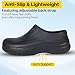 SensFoot Chef Clogs Slip Resistant Oil Resistant, Chef Shoes Non Slip Kitchen Shoes for Men & Women, Nursing Gardening Waterproof Black