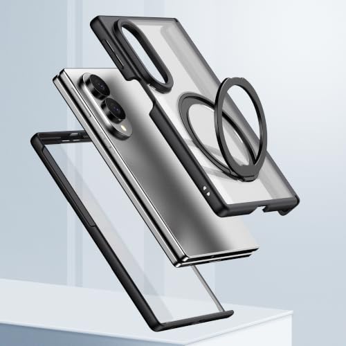 WATACHE Coque large conçue pour Samsung Galaxy Z Fold 8 avec charnière magnétique et béquille (compatible avec Magsafe), protection d'écran intégrée (noir) – vue 4