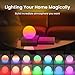 LOFTEK LED Ball Light, 3-inch Rechargeable Globe Lights, Color-Changing Ball Lamp with Remote, Waterproof Orb Light, Smart Sphere Night Light for Home Bedroom Pool Decor, Valentine's Gift, 2 Pack