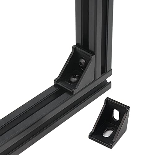 Befenybay 10PCS Extruded Aluminum Profile 3030 Corner Bracket Right Angle with Screws for 8mm Slot Aluminum Extrusion Profile 3030 Series (3030-Black-10 with Screws) - Image 4