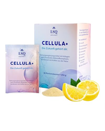 CELLULA+ Kollagen- / Chondroitinkomplex zum Trinken - Collagen Drink mit Hyaluron, Vitamin C & Kurkuma, Nahrungsergänzungsmittel für Haut, Bindegewebe, Gelenke & Knochen mit Anti Aging Effekt CELLULA+ Kollagen- / Chondroitinkomplex zum Trinken - Collagen Drink mit Hyaluron, Vitamin C & Kurkuma, Nahrungsergänzungsmittel für Haut, Bindegewebe, Gelenke & Knochen mit Anti Aging Effekt