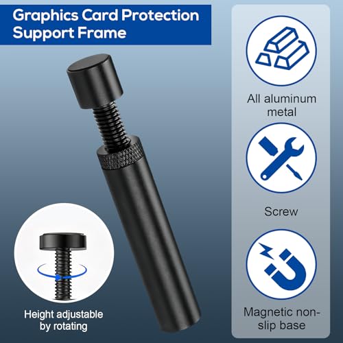 AzureRay Soporte GPU Universal - La Solución Definitiva contra el Pandeo de la Tarjeta Gráfica, Fácil Instalación para PC - imagen 2