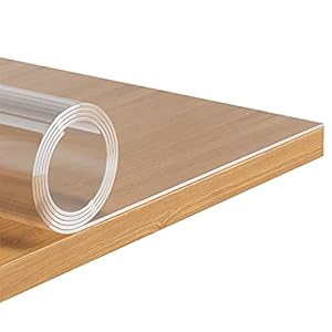 Tafelfolie, PVC, tafelkleed, transparant, glashelder, 100 x 220 cm, tafelbeschermingsfolie, 2,0 mm, beschermfolie voor…