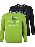 Jan Vanderstorm Herren Doppelpack Sweatshirt Botu hellgrün 3XL (XXXL) - 64/66