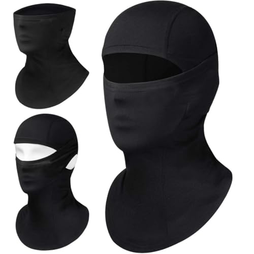 iDopick Face Mask Ski Mask for Men & Women, Balaclava Ski Mask Winter Windproof Thermal Face Cover with Neck Gaiter for Snowboarding Motorcycling Outdoor Activities Black