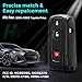 Key Fob Cover Fit for 2004-2009 Toyota Prius, Key Fob Replacement Shell Keyless Entry with Blank Key, Key Fobs Case 3 Button(MOZB31EG, MOZB21TG)