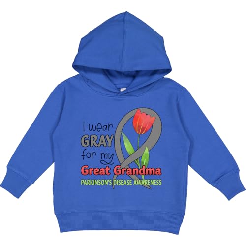 inktastic I Wear Gray for My Great Grandma- Parkinsons Disease Awareness with Tulip Toddler Hoodie 5-6 Royal 450cd