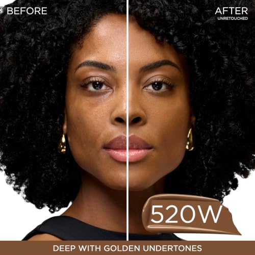 Image of Lancome Teint Idole Ultra Wear Natural Matte Foundation- Longwear, Medium-Full Coverage, Natural Finish, Waterproof & Hydrating - 520W (Deep Skin with Warm /Golden Undertones), 1 Fl Oz