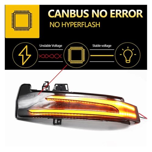 Luz LED intermitente dinámico con parpadeo secuencial continuo para retrovisor 7