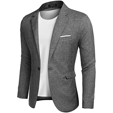 COOFANDY Veste de costume en lin Cover