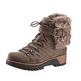manas schuhe sandalen Suedleder MANAS Damen Schuhe Stiefelette Stiefel Winter Boots Fake Fur Khaki Schuhgröße EUR 36