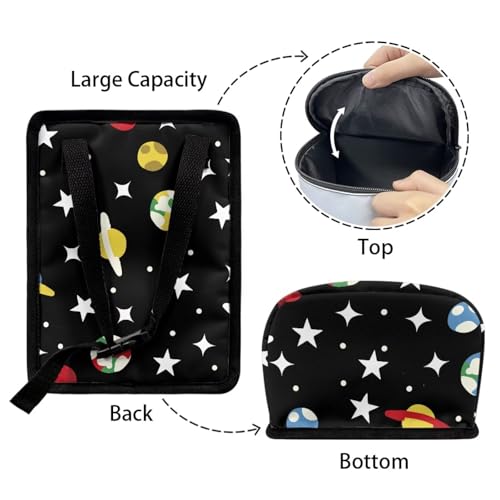 Image of Car Rubbish Storage Reusable Car Trash Can for SUVs Vans, Cars Trash Bag Bin Hanging Automotive Sedan Garbage Cans Leak Proof Vehicle Trash Can, Planet Star