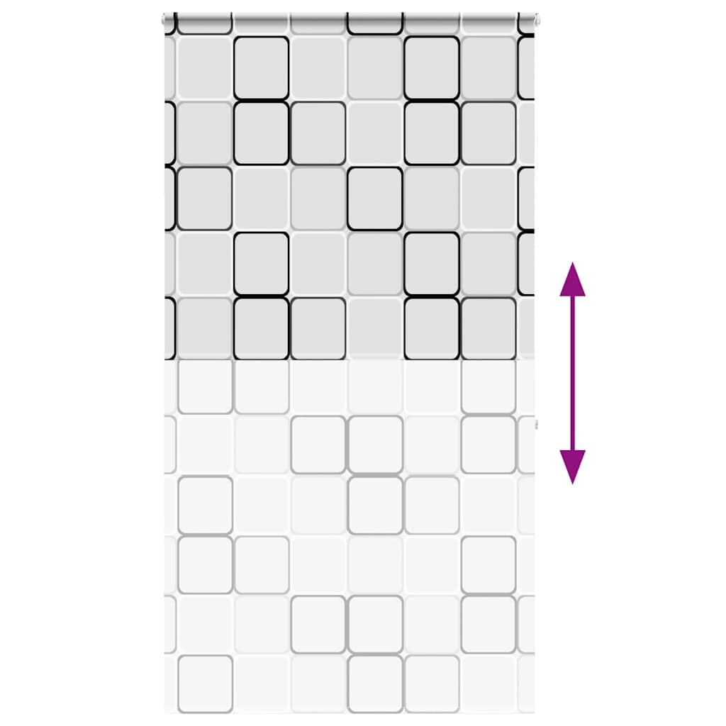 Cortina de ducha enrollable con casete de 140 x 240 cm, material PEVA impermeable, ancho de la tela 136 cm, con conector de cadena y riel de aluminio, ahorra espacio para baño, protección