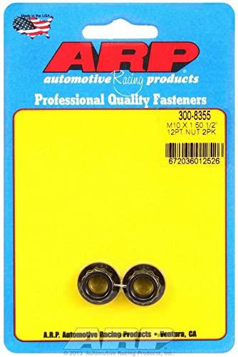 Image of ARP (300-8355) M10 x1.5 1 /2in 12pt Black Nut Kit (Set of 2)