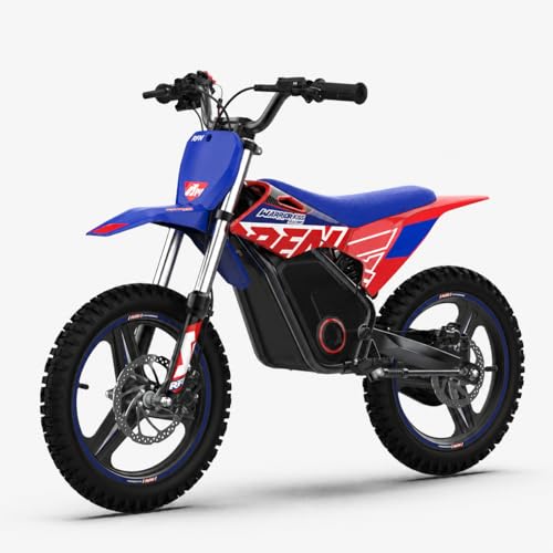 Image of RFN SX-E800 Kids Electric Dirt Bike, 16-Inch Electric Motorcycle with 900W Peak Brushless Motor, 21.7 MPH Max Speed, 15.5-Mile Range, Hydraulic Disc Brakes, Ages 4-8