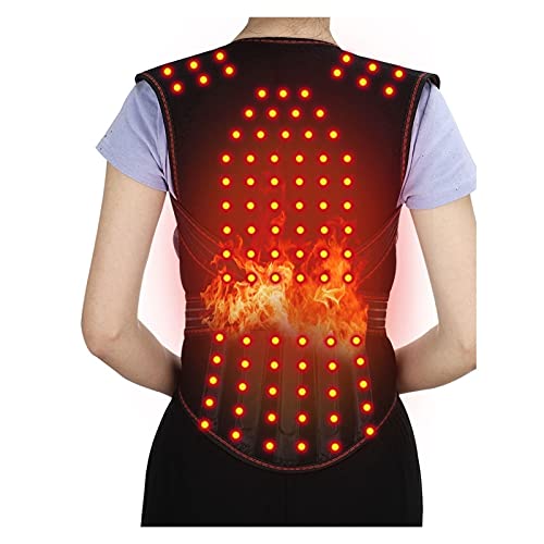 XMSM Lumbar Decompression Belt for Men& Woman Self-Heating Full Back Support Belt 108pcs Magnets Waist Back Brace Vest Spine Shoulder Neck Posture Correction Belt (Size : Large)