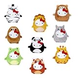 Mystery Mini Hello Kitty Jungle Cutie Beans Stuffed Egg Plush Toy Clip-On Toys Series 6 Sold Separately - 1 Random Mystery MINI Character
