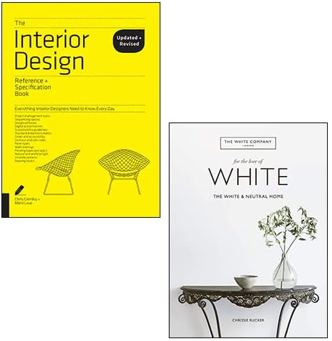 The Interior Design Reference & Specification Book By Chris Grimley & Mimi Love, For the Love of White By Chrissie Rucker 2 Books Collection Set