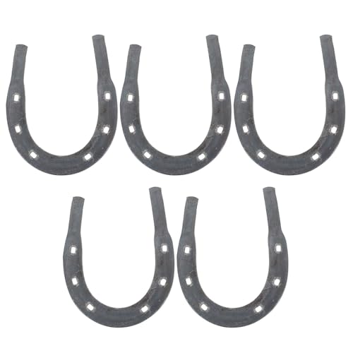 Herraduras de hierro ajustables Uonlytech con función de protección para establos de caballos 2