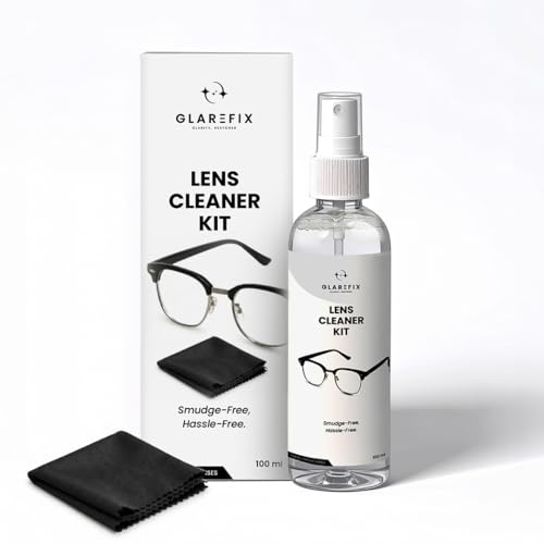 Image of Lens Cleaner Kit - 100ml Streak-Free Spray + Microfiber Cloth | Smudge-Free & Anti-Static Formula | Safe for Eyeglasses, Sunglasses, Camera Lenses & Phone Screens