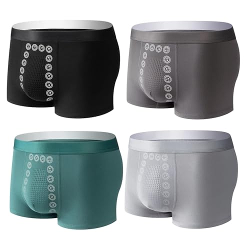 Men's Energetic Massage Underwear,Energy Field Massage Therapy Men's Underwear (4Pcs a,L)
