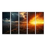 islandburner Prime Bild auf Leinwand Mächtiger Tornado verwüstet landwirtschaftliches Gebiet: Naturgewalt am Werk Wohnzimmer Versicherungsagentur Bilder Wandbilder Poster