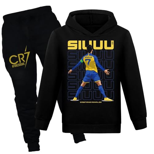 Générique Garçon Sweat à Capuche Unisexe Survetement Ensemble Foot Ensemble Jogging Enfant Hip Hop Streetwear Survêtements Garçon