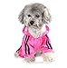 SELMAI Dog Hoodies Jumpsuit for Small Dog Cat Puppy Rhinestone Crown Soft Velvet Winter Hooded Pajamas Tracksuit Outfits Sportswear Jacket with Hat Training Outdoor Pink L