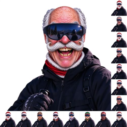 Funny Christmas Santa Ski Mask 3D Printed Realistic Balaclava - image 3