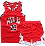 Basketball Trikot Kinder 2-Piece Basketball Kinder Trikot,Basketball Kinder Trikot Shirt and Shorts,Sleeveless Basketball Trikot,Spalding Trikot Basketball Kinder,Basketball Trikot Set für 4-14 Kinder