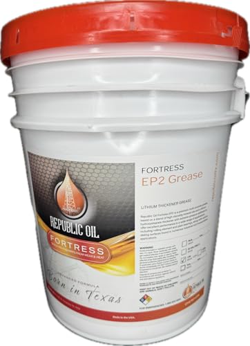 Republic Oil EP2 Mulit-Purpose Lithium Grease 35LB | Bucket | Pail | Extreme Pressure | #2 | Industrial | Construction | Agriculture | Chassis | Compare to Multifak s2 V220 2