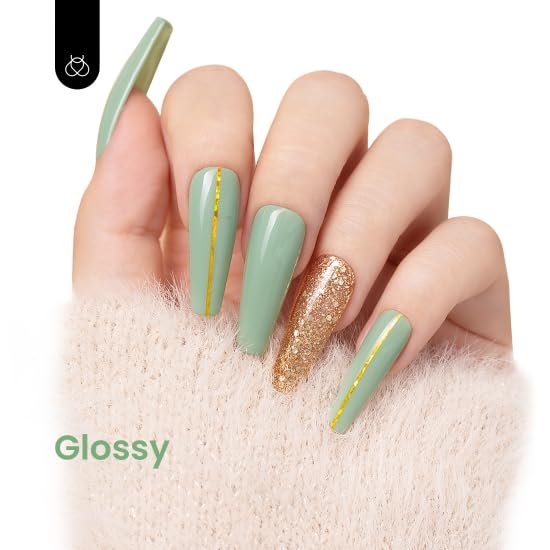 Image of Beetles Green Gel Nail Polish 15ML Soak Off UV Gel for Fall Nail Art DIY