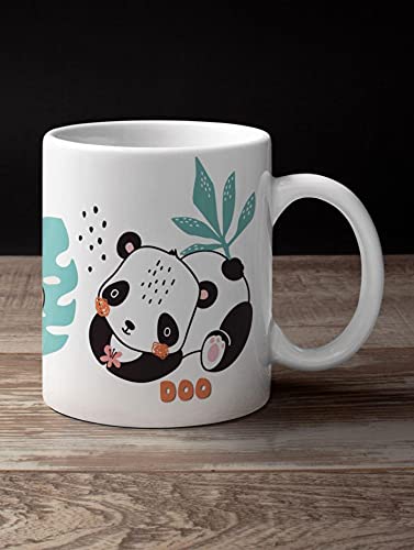 Zooby Dooby Doo Animals Print Coffee Mug with Printed Box|Jungle Theme Return Gifts Party Favors|Customize with Name