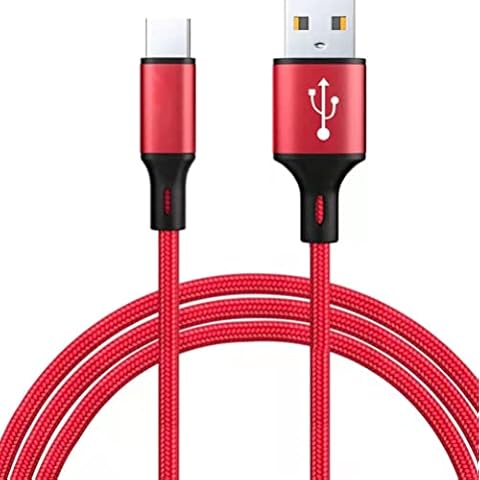 USB C Cable, 2M Type C Cable Fast Red Cover