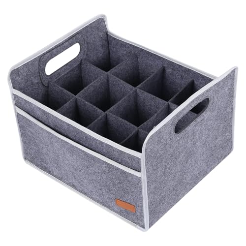 Bolsa de almacenamiento de vino plegable y organizador de bebidas textil