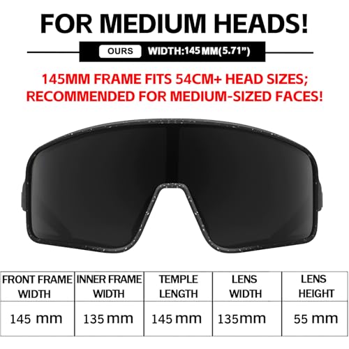Image of MAXJULI Polarized Sunglasses for Men Women, Windproof Outdoor Sports Cycling Running UV400 Protection Sun Glasses 8121
