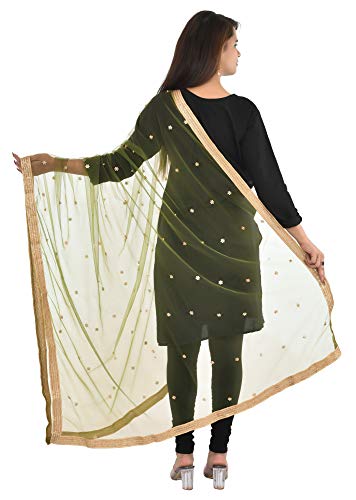 Image of YOUTHQUAKE Women's Embroidered Net Dupatta