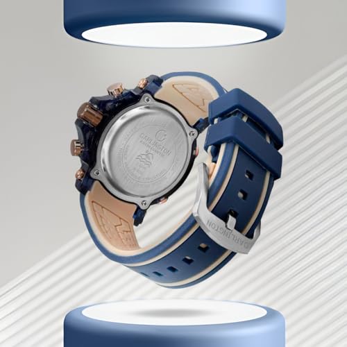 Image of Carlington Velocity Series Analog-Digital Sports Watches for Men and Boys with Alarm, Stopwatch, Backlit Display, Dualtime, Silicone Rubber Strap, Water & Shock Resiatant - CT 8136