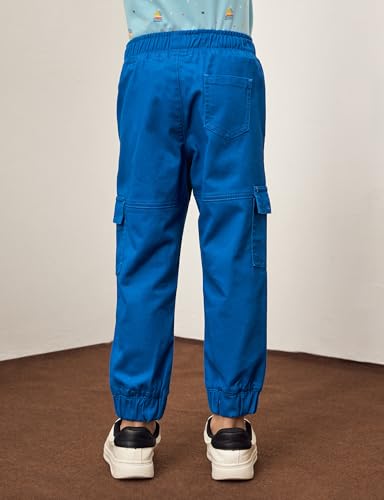 Image of Amazon Brand - Symbol Boy's Cotton Cargo Jogger | Elasticated Waistband and Cuff | Stretchable | Age 2-14 Years