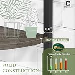 CAPHAUS 6-Tier Corner Shelf, 71.1-Inch Tall Corner Bookshelf with Metal Frame, Round Corner Shelf Unit for Bathroom, Living Room, Home, Office, Dark Grey - Image 3