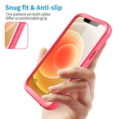 Sportlink Waterproof Full Body Shockproof Dustproof Phone Screen Protector Rugged Cases For Iphone 12/12 Pro 6.1 Inches Pink #TOP5