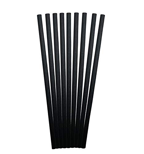 Pitillos negros biodegradables 1000 piezas 21 cm miniatura 1