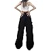 FENGQIYUNHAI Cargo Pants Women Baggy Parachute Pants Woman Mutil Pockets Loose Fit Y2K Casual Pants for Women Black