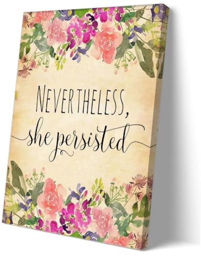 Luosucsf Nevertheless She Persisted Motivational Wall Art Pieces ...