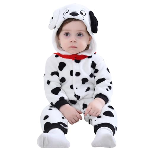 QIAONIUNIU Halloween Baby Dalmatian Costumes Toddler Outfit Infants Cosplay Romper 12-18 Months