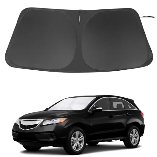 Image of Windshield Sun Shade Custom Fit for 2013-2018 Acura RDX Accessories Foldable Window Sunshade Sun Blocker Protect Car from Sun Rays & Heat Damage Keeps Car Cooler